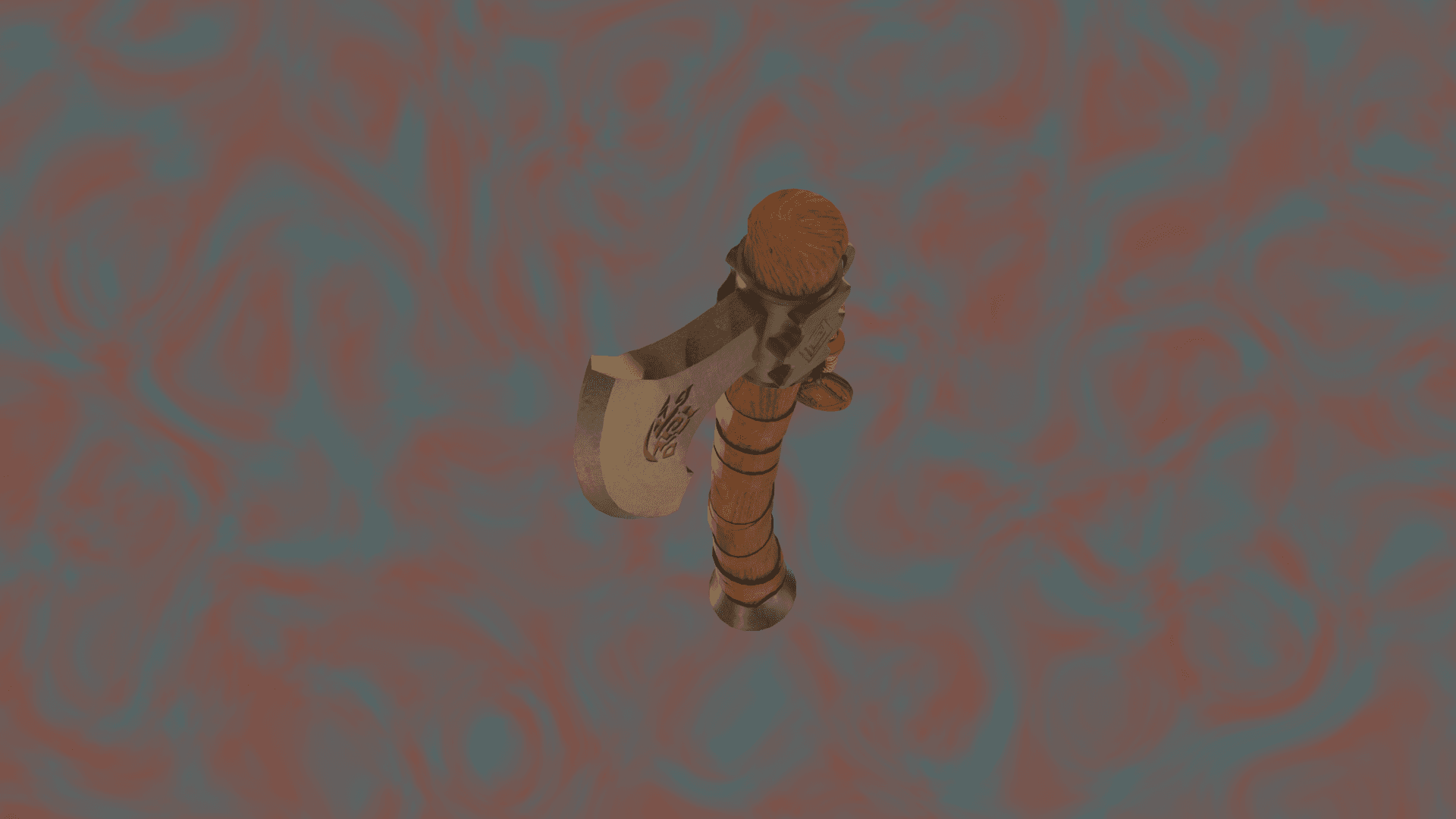 Nordic Fantasy Axe 3D Model