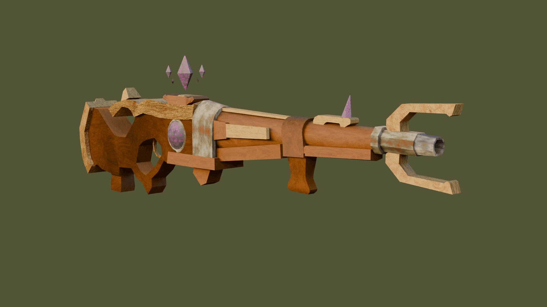 Crystalwood Blaster – Stylized Fantasy Weapon